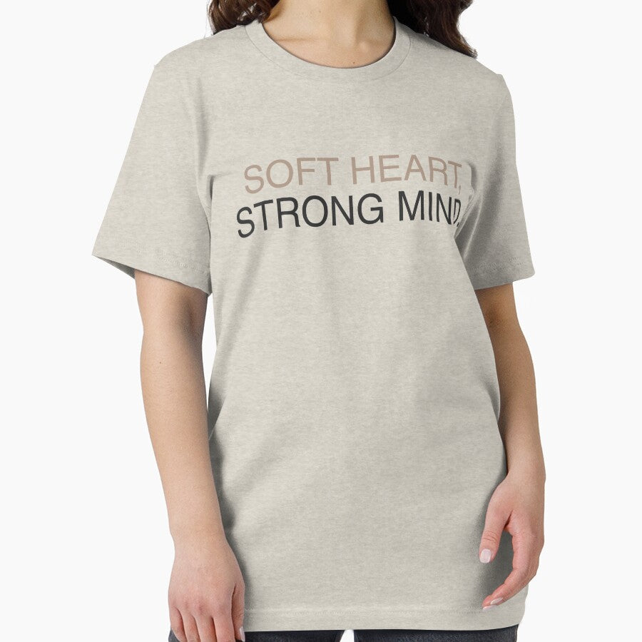 Soft Heart Strong Mind - Minimalist Neutral Beige Aesthetic Quote by WERSY