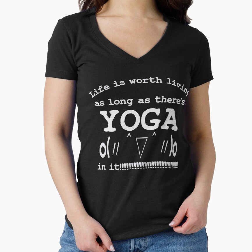 Life is worth living as long as there's YOGA in it | Kaomoji by Christopher Taylor