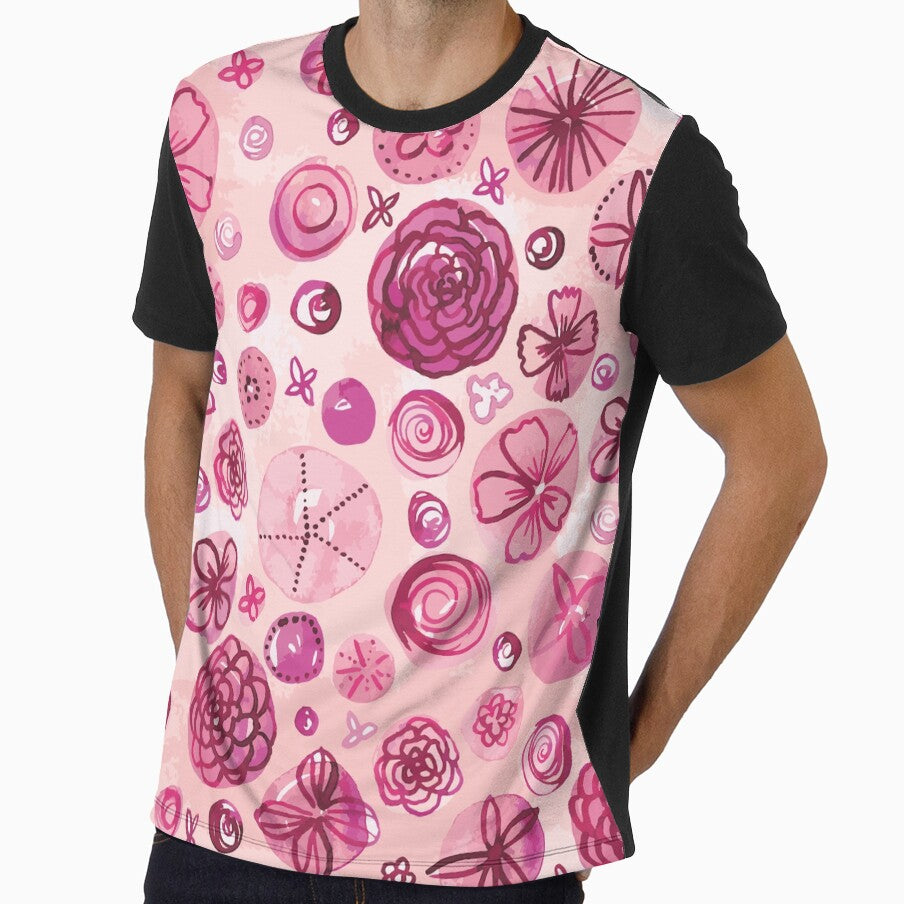 Flowers in Circles | Pink by RebeccaFlaherty