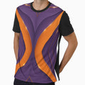 Abstract Geometric Pattern in Purple and Orange by Bellassi