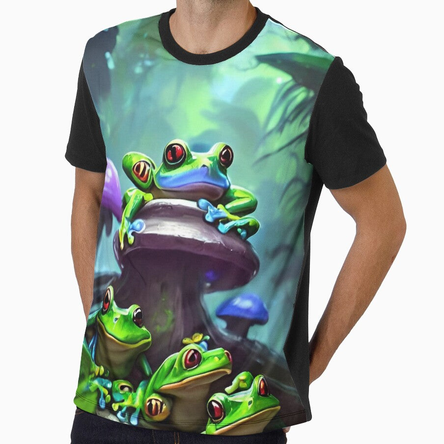 Frog Series - Four Frogs on a Toadstool by Mandala Magic by OM