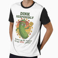 Dink Responsibly - Funny Pickleball Pickle Athlete Retro Design by SlientOrbit