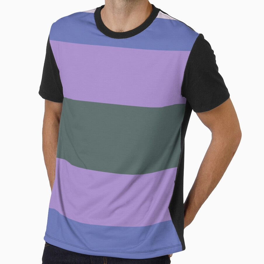 Retro Color Stripe Lilac, Blue, Hunter Green, Pale Mauve by ViewerEqualsPhoton