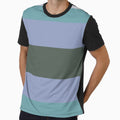Retro Color Stripe Blue, Teal, Hunter Green, Gray Smoke by ViewerEqualsPhoton