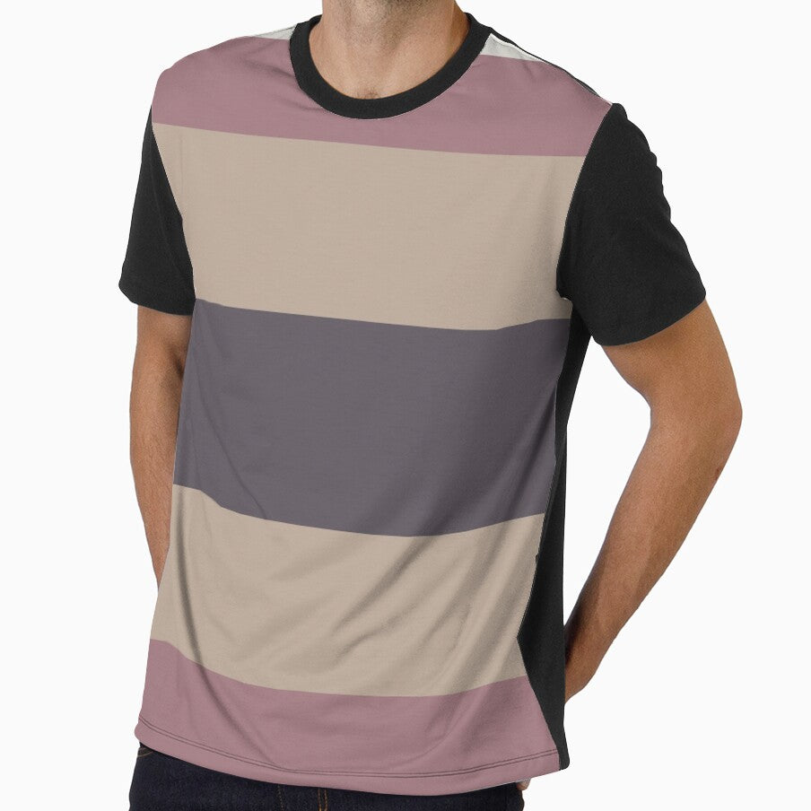 Retro Earth Color Stripe Maroon, Beige, Eggshell White, Brown by ViewerEqualsPhoton