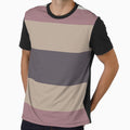 Retro Earth Color Stripe Maroon, Beige, Eggshell White, Brown by ViewerEqualsPhoton