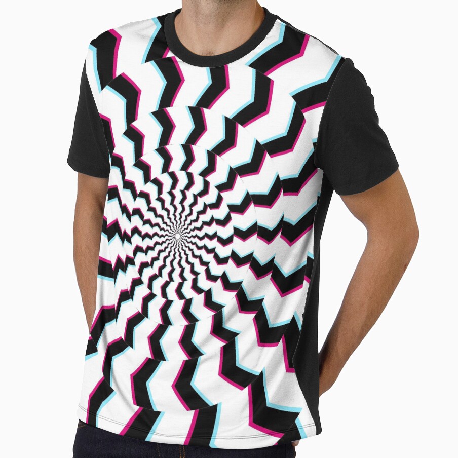 Psychedelic Black and White Optical Illusion Infinite Trippy Spiral by Xeuno