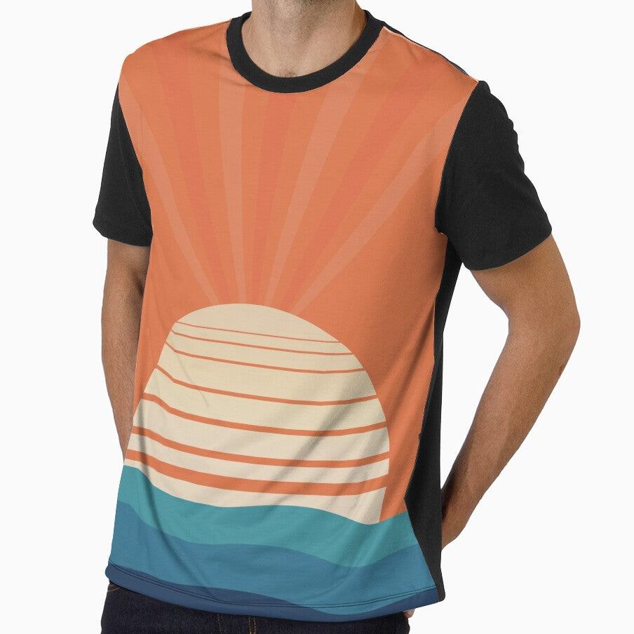 Retro Sunset Minimal Art by M3PicsStudio