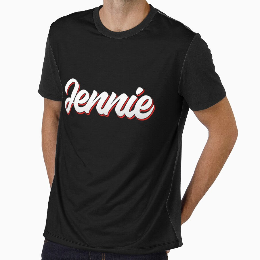 Retro Jennie Name Label (Black) by NafilNafiz