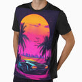 Retro Sports car at sunset by TheArtistOf2022