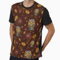 Bouquet flower seamless pattern on brown background by Yana Mustafina | Boho Soulful Designs