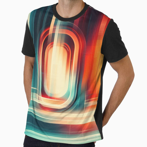 Abstract Neon Design With Circular Shapes by RGShirtWorks