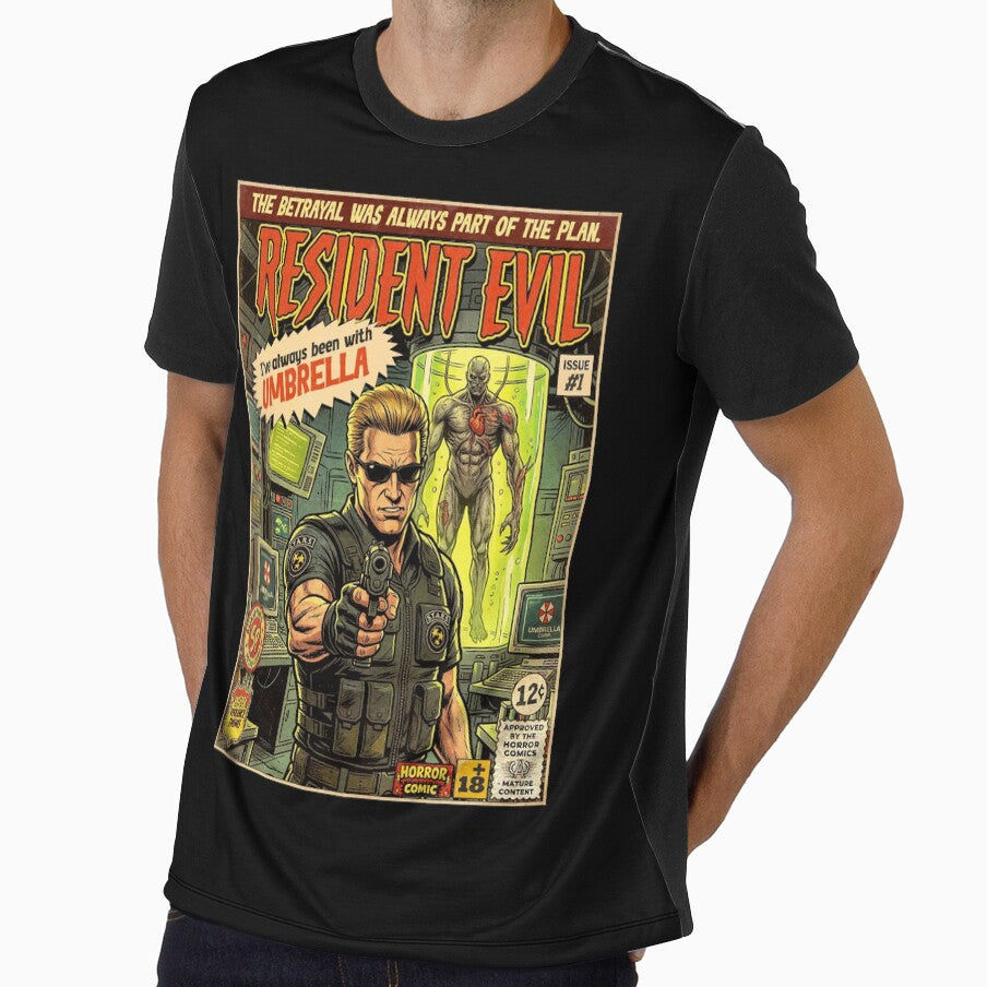 Resident Evil Albert Wesker Retro Vintage Comic Cover Art by Back2Collage