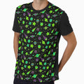 Space, Planets and Stars in Shades of Green by madtoyman