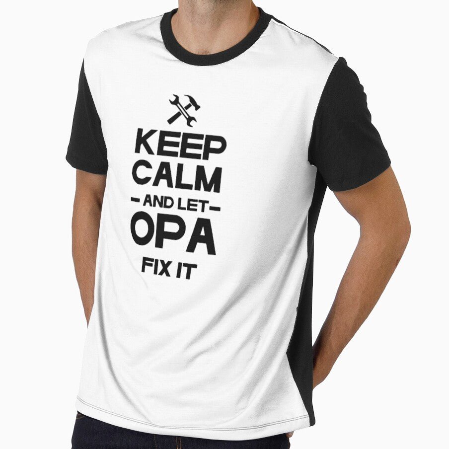 Keep Calm and Let OPA Fix it Funny Gift Premium Apparel Funny Holiday Xmas by DesignByHeartUK