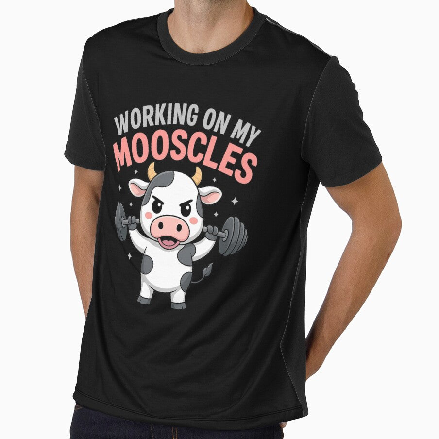 Working On My Mooscles Moo Muscles Workout Design by InkStormPro