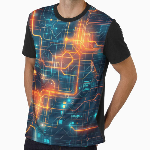 Abstract Neon Geometric Design by RGShirtWorks