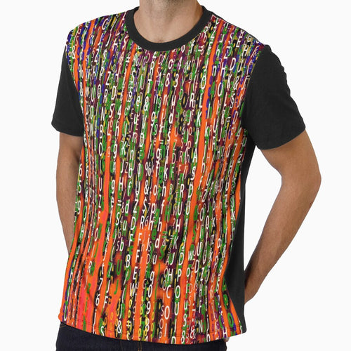 Abstract futuristic numbers and letters matrix design by Motivationftp