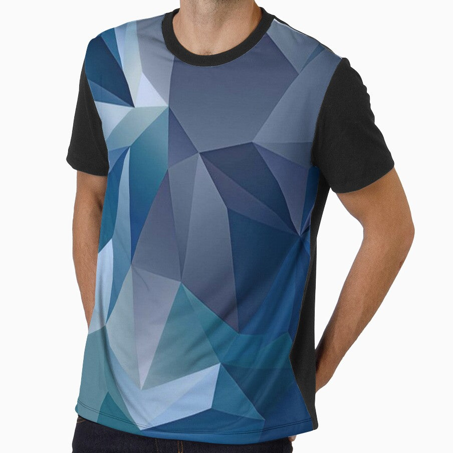 Geometric Shapes in Shades of Blue by WisdomInspired