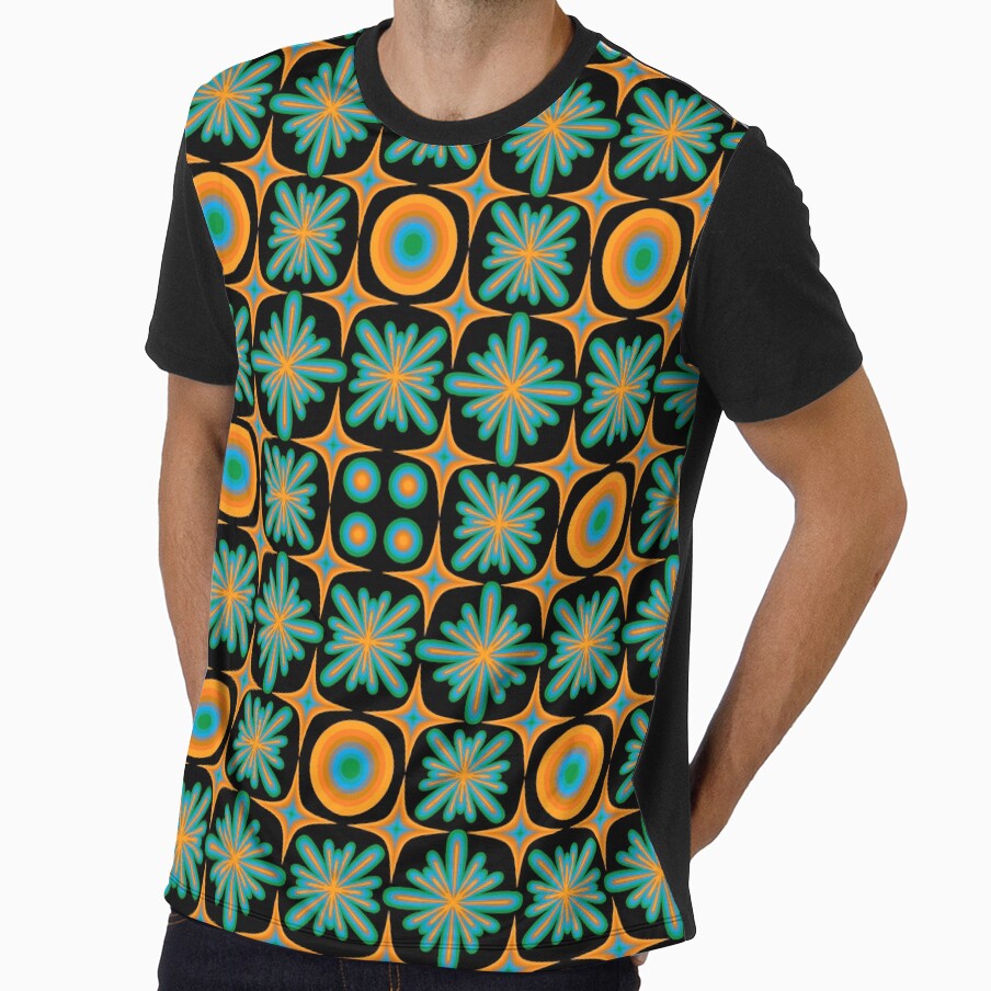 Retro Dream - green and orange by TheGuidedPixie
