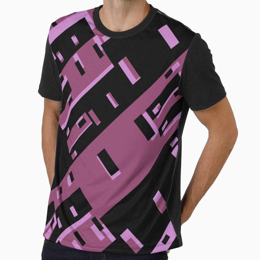 Purple Dark Geometric Shapes Pattern by DFLC Prints