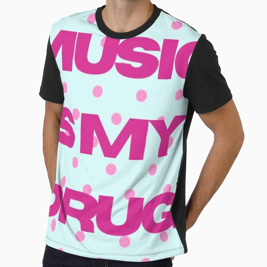 Music is my drug (pink & blue) by alleycatt111