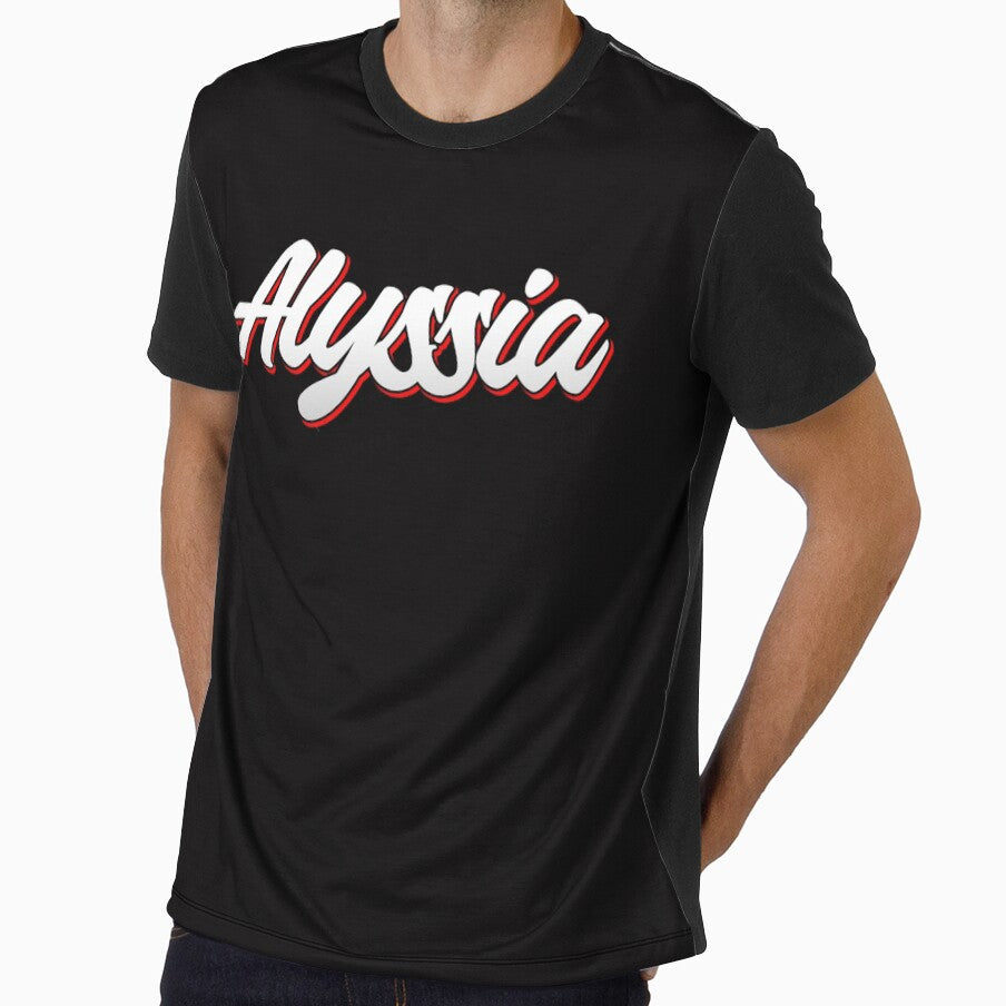 Retro Alyssia Name Label (Black) by KACIIBARN