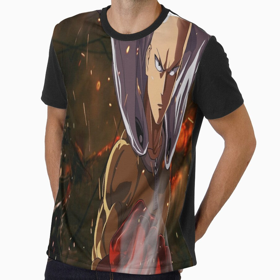 Anime Hero Punch – Fire Battle Aesthetic Power Art by SSVSTICKERS
