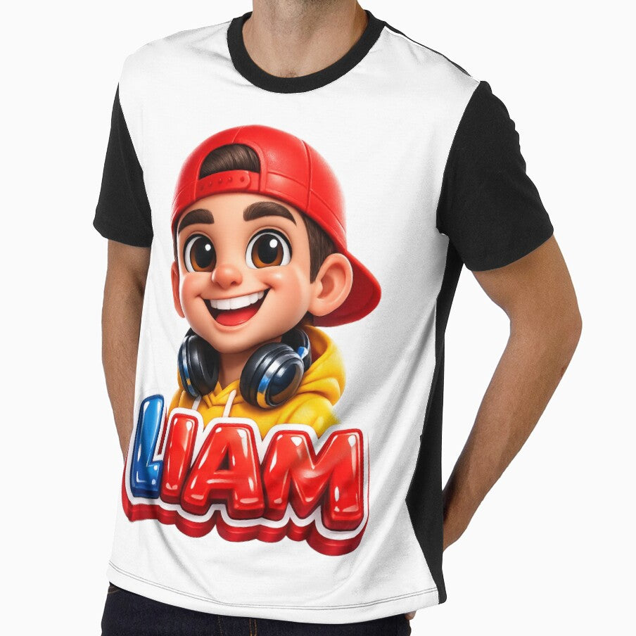 Liam – Cool Cartoon Name Mascot Sticker by AlexLineArt