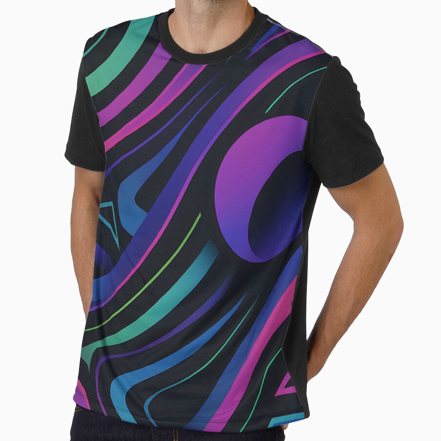 Neon Drift – Futuristic Wave Pattern with Geometric Glow by Velun