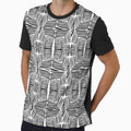 Retro Pattern Design Black And White by ubustudio