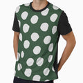 house of snakes organic dots in green and silver by neopop