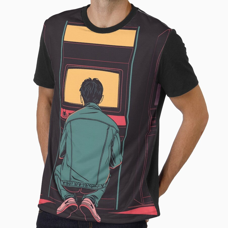 CRT Night Shift Hero – 80s Arcade Repair Tech Retro Gaming Tee by ThePixelArchive