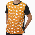 White Cats and Hearts on Orange Harvest Background by madtoyman