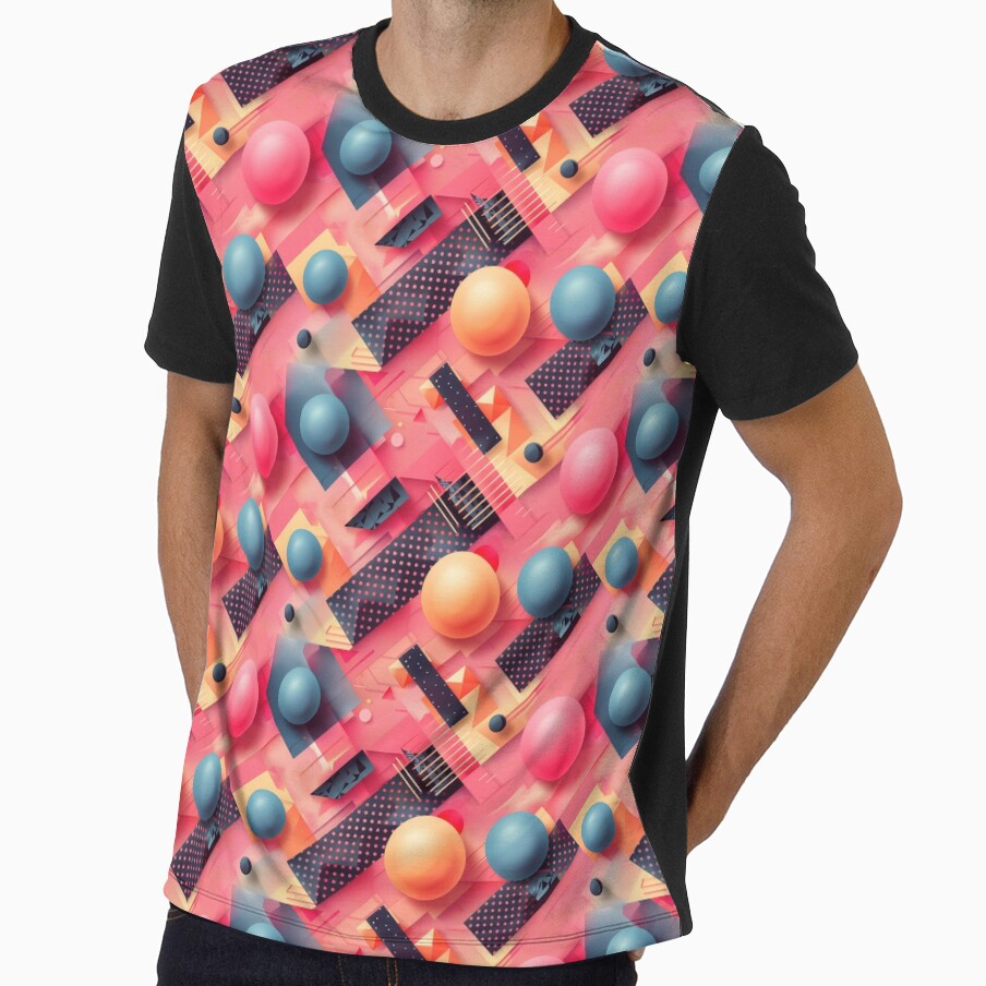 Vibrant Abstract 3D Geometric Composition by NTGUILTY