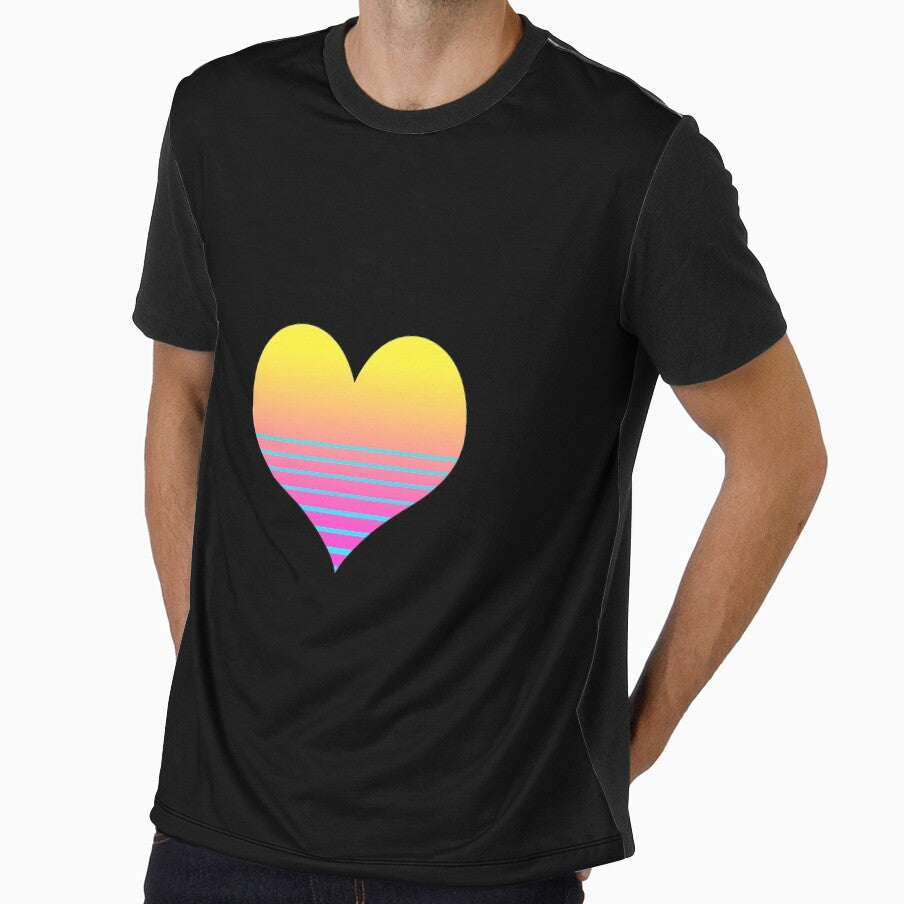 Heart RETRO WAVE,STYLE SYNTH WAVE 80S Love Theme, Pattern by enigma3a