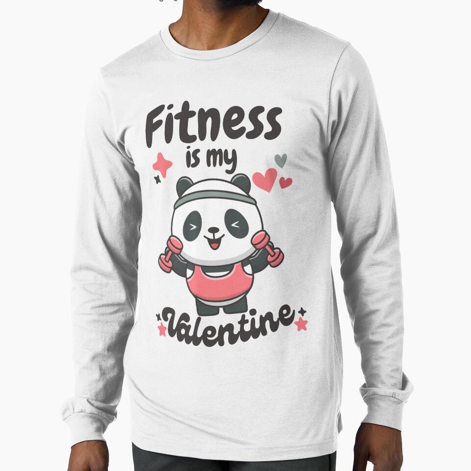 kawaii panda | fitness is my valentine by DrMerlin