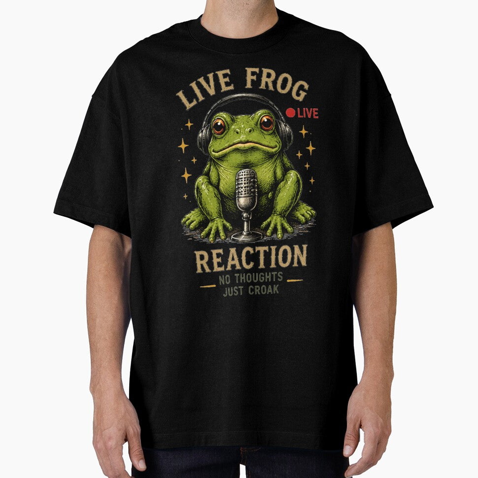 Live Frog Reaction No Thoughts Just Croak by 6-nx