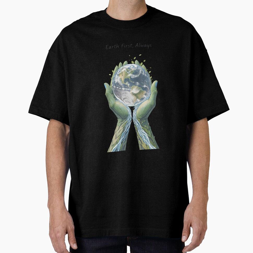 Earth First Always: Hand of Nature & Water Flow by Nuvoro Eco Awareness