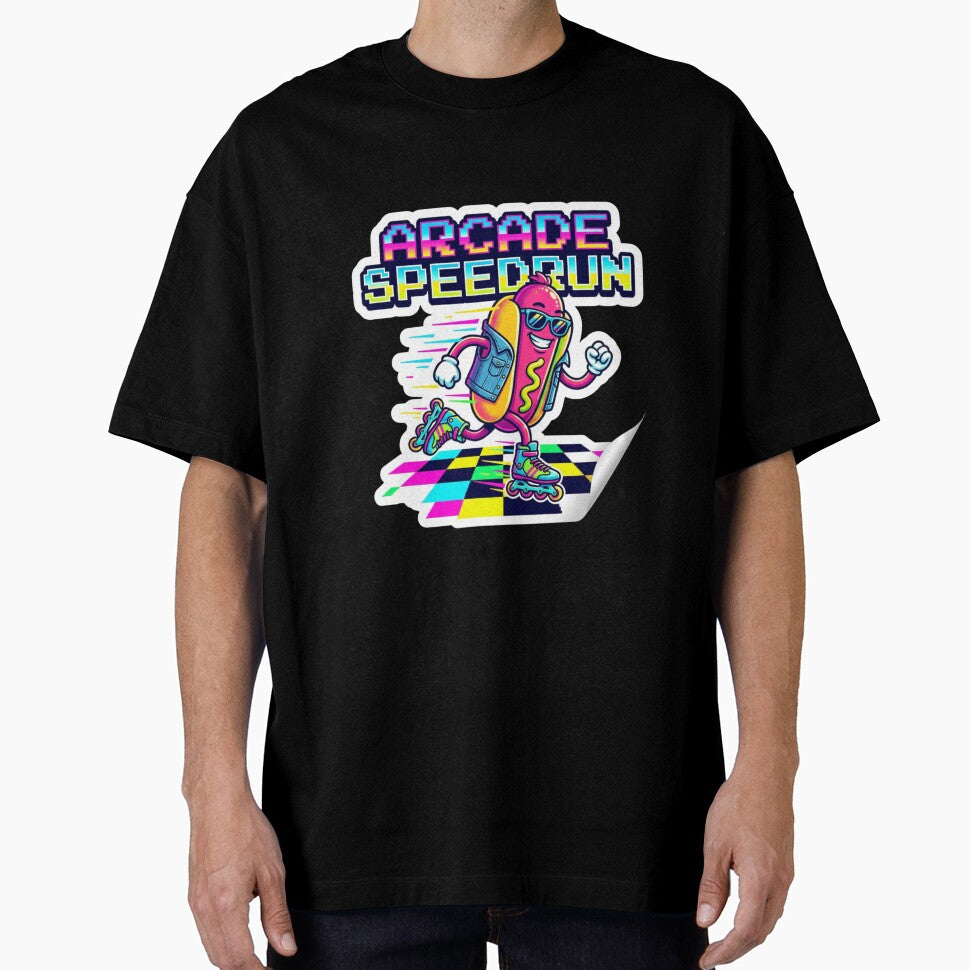 Arcade Speedrun Hot Dog - 90s Retro Mascot by AI Experiment Lab