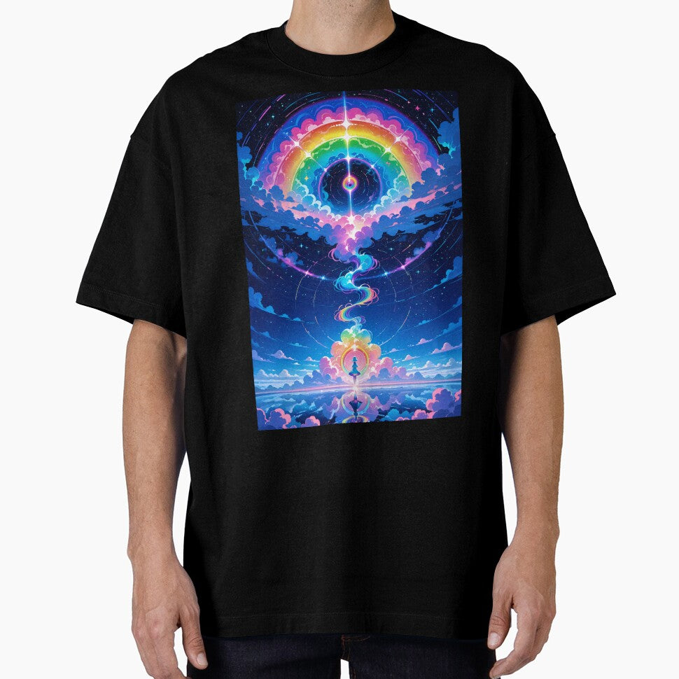 Surreal Cosmic Eye and Rainbow Clouds – Dreamcore Psychedelic Art by Xynith
