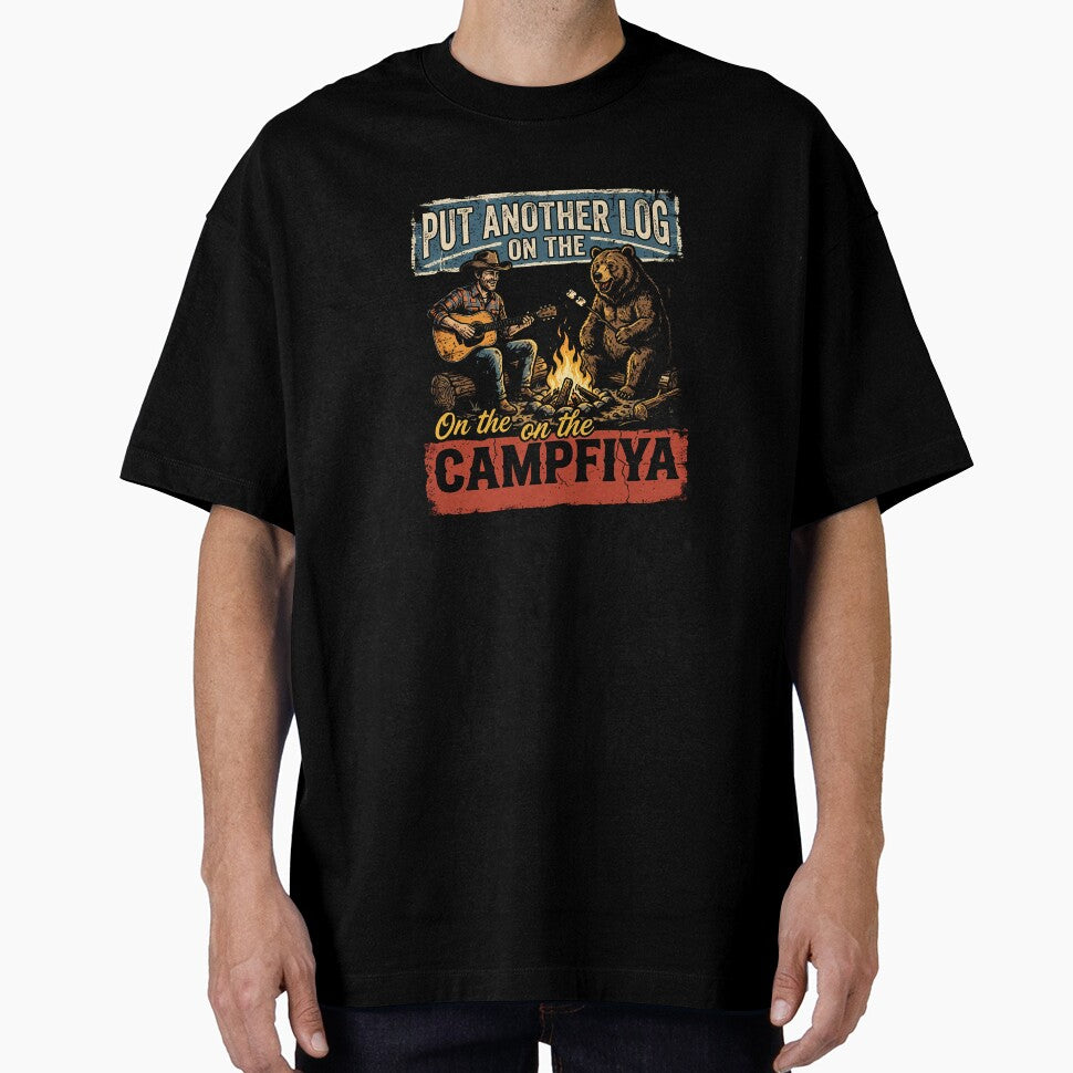 Campfire Oversized T-Shirt by DArtfulStudio