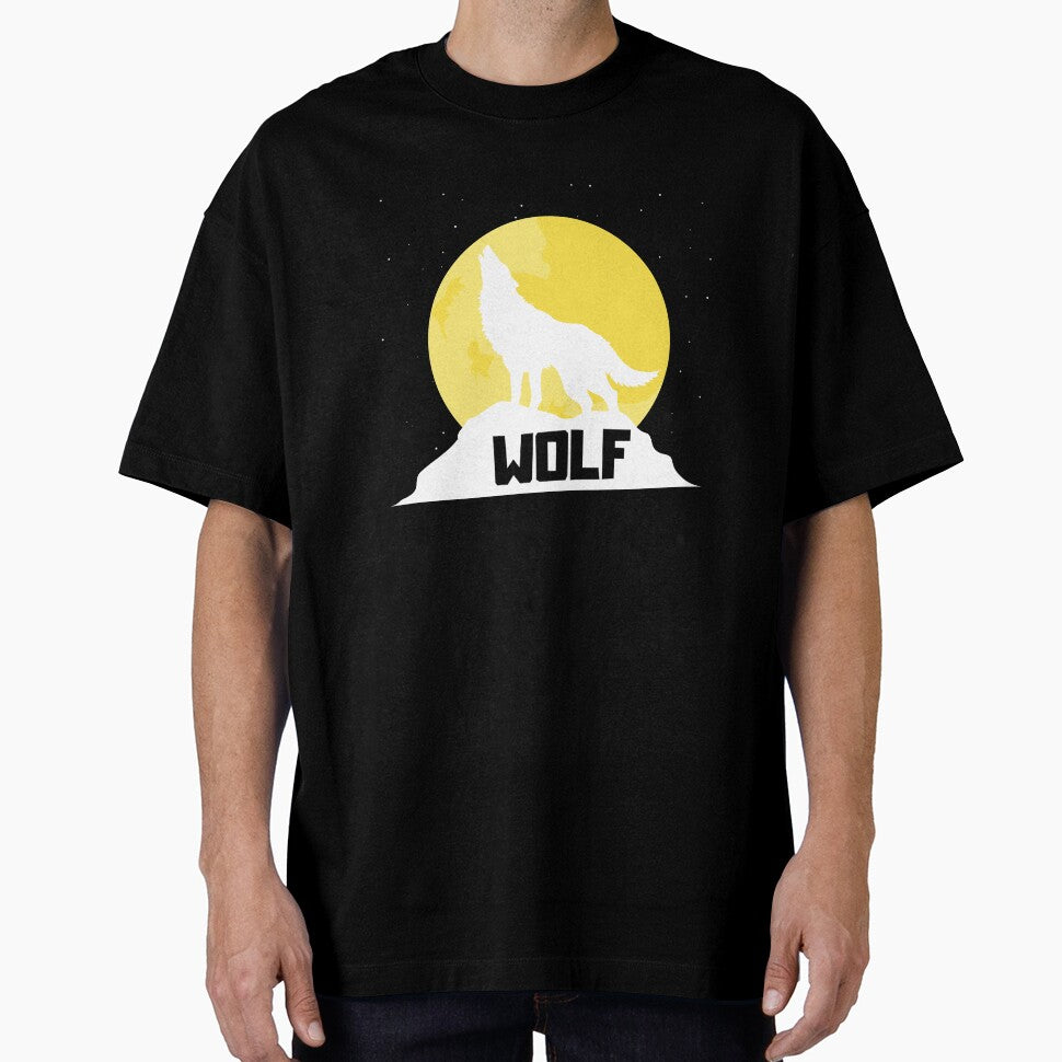 Wolf T Shirt, Men's T-shirt, Unisex Tshirt, American Apparel Crew Neck, Cotton T-shirt, Howling Wolf, Wolves Tshirt, Animal Print Tshirt by Wonaso art