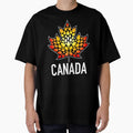 CANADA FIRE Maple Leaf Black Background by Great Canadian Collective