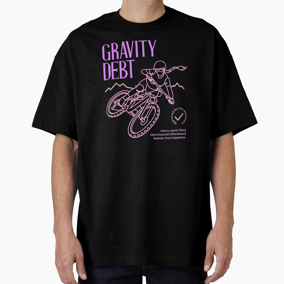 Gravity Debt Funny Mountain Biking Quote MTB Girl by LinaValearte