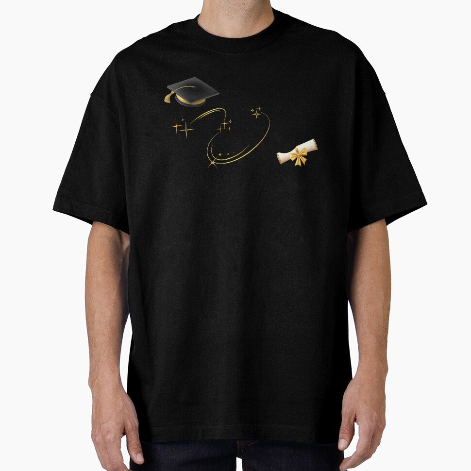 Graduate 2026 (Offset) with Black Graduation Hat & Gold Stars by JeweledDesigns