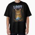 Loot Loaf Funny 80s Gamer Cat T-Shirt by catastrocat