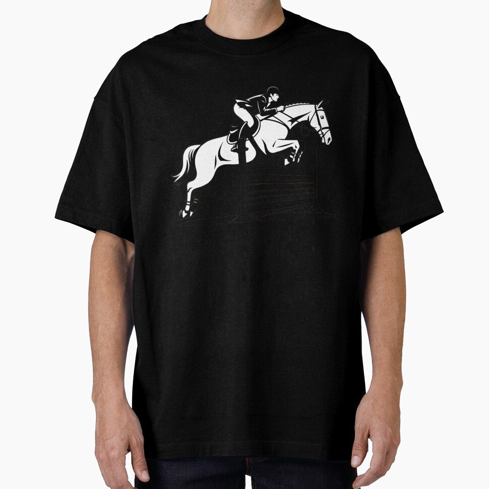 Equestrian Show Jumping Horse Rider Silhouette Clean Minimal Sport Design by WearVerse440