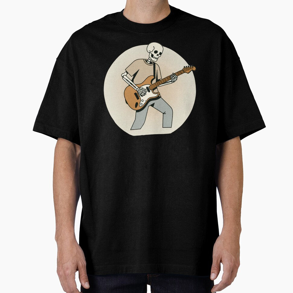 GUITARIST | Minimalist Skeleton Streetwear Art by DEADLINE.