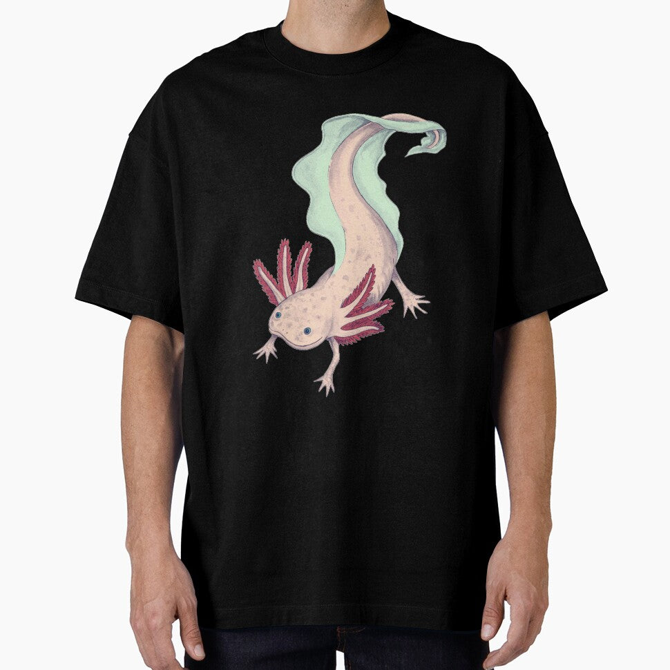 Cute Pink Axolotl by Pob Hosking